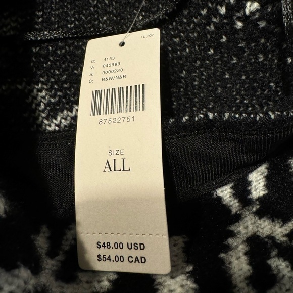 NWT Anthropologie Black & White Maeve Icon Beret - One Size Adjustable